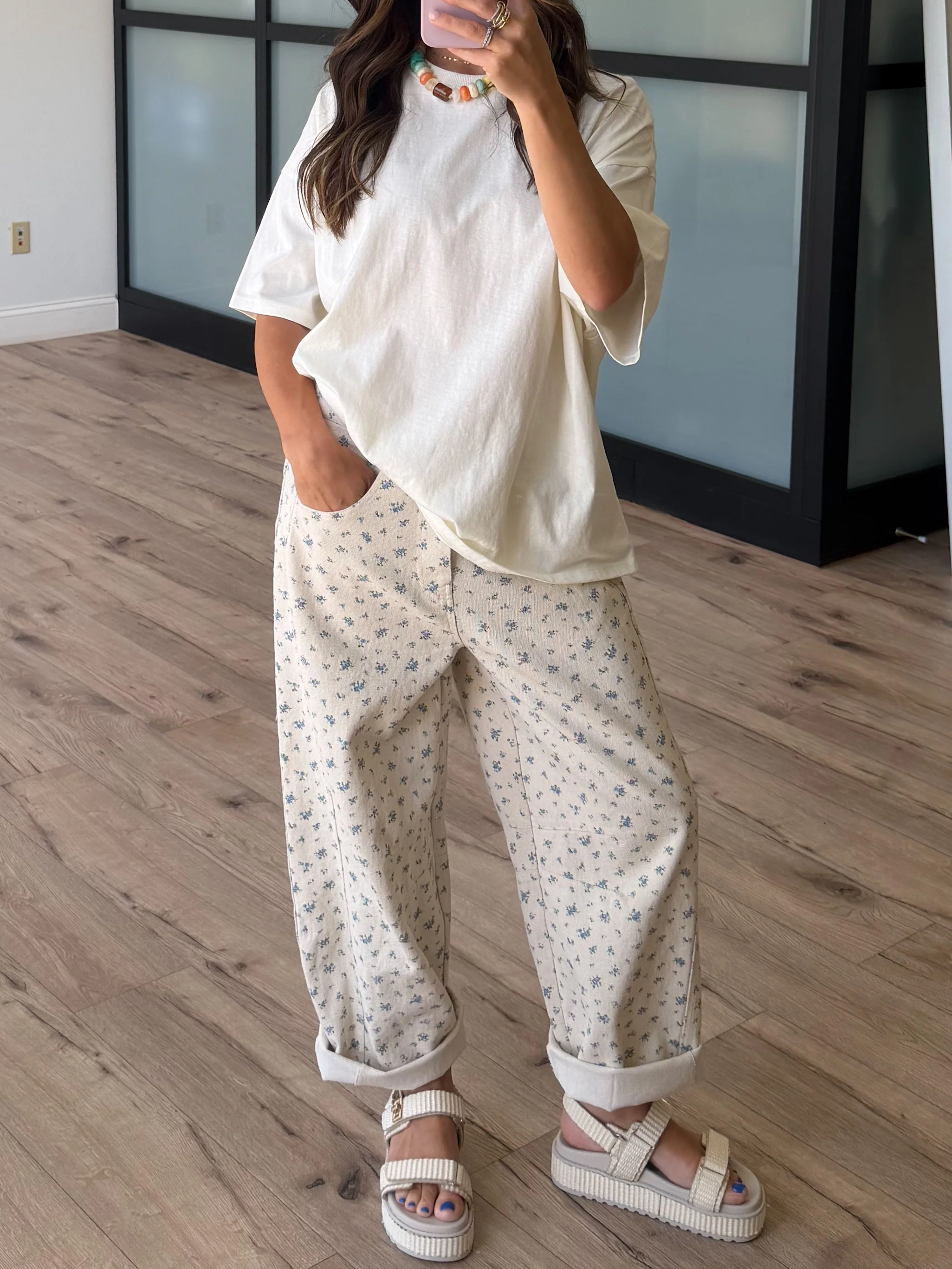 Westport Oversized Tee | Cream - Image 13