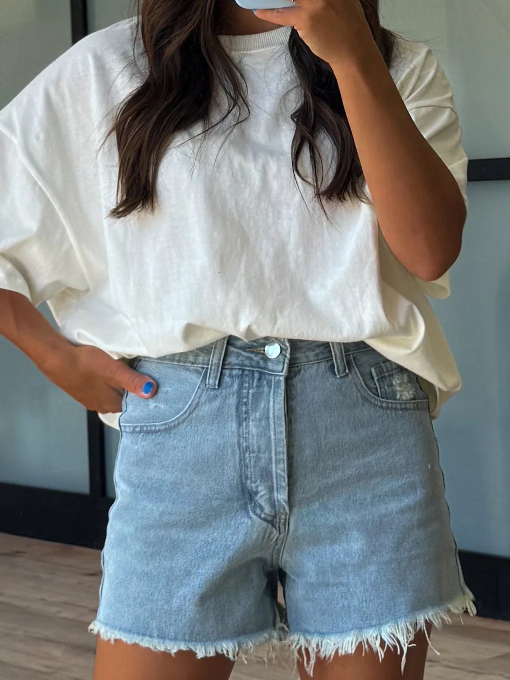 Westport Oversized Tee | Cream - Image 6