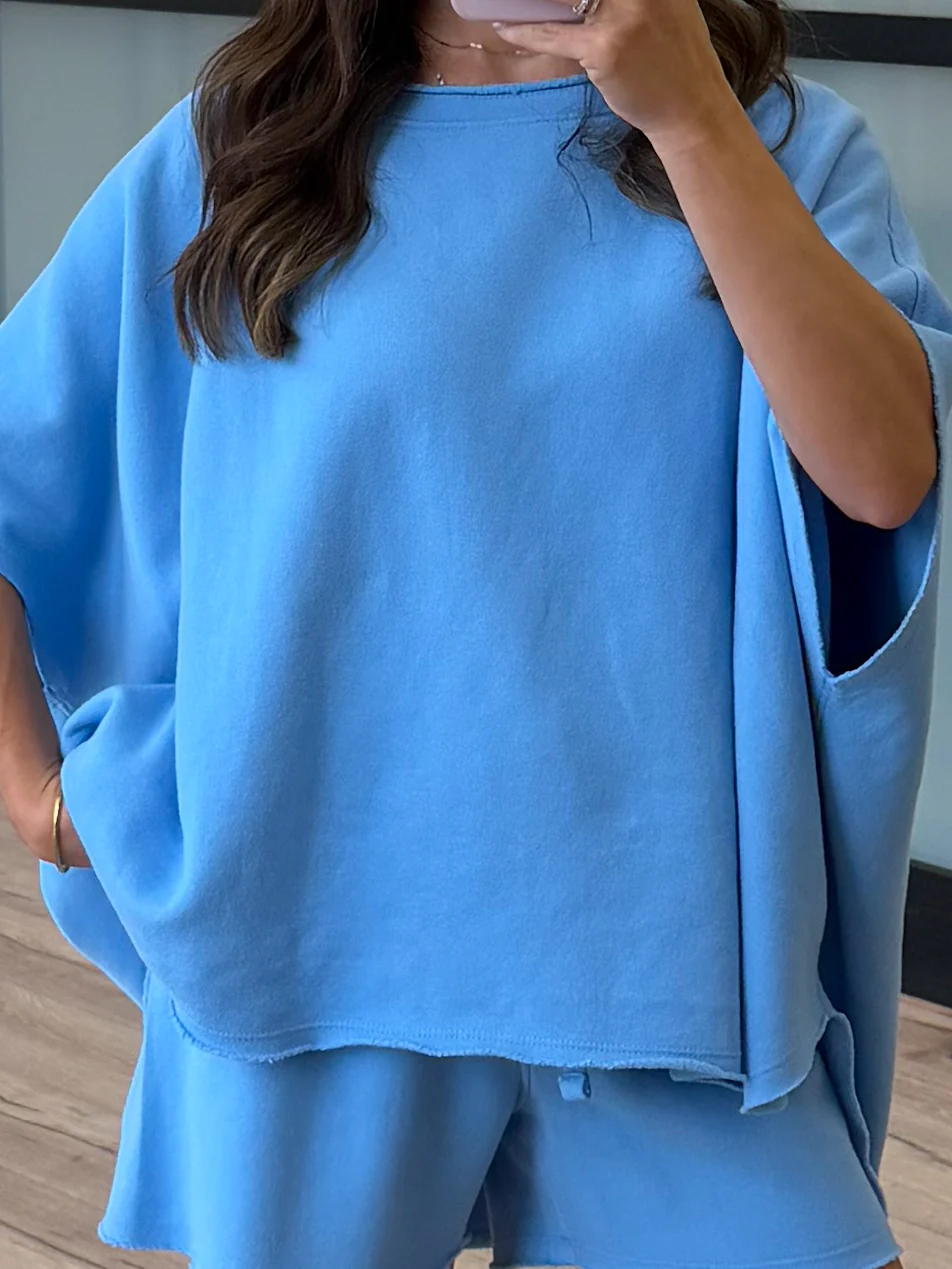 Worn Well Oversized Top | Sky Blue
