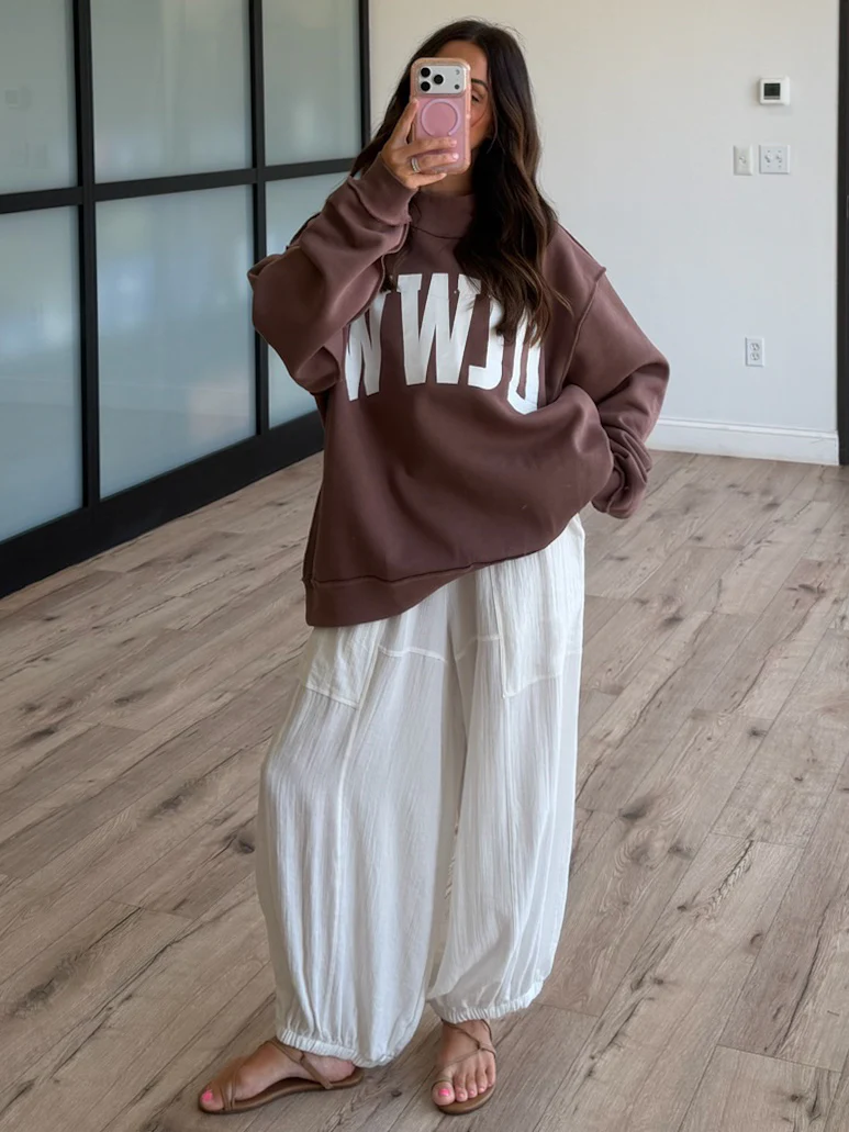 Austyn Baggy Balloon Pants | White - Image 5