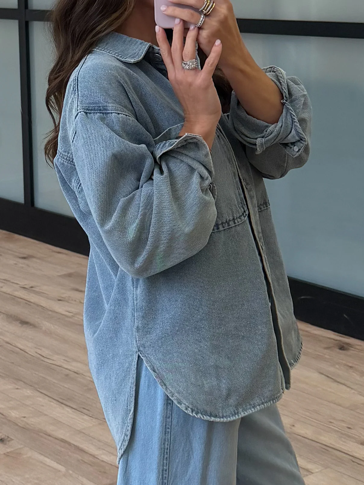 Xander Denim Shacket - Image 3