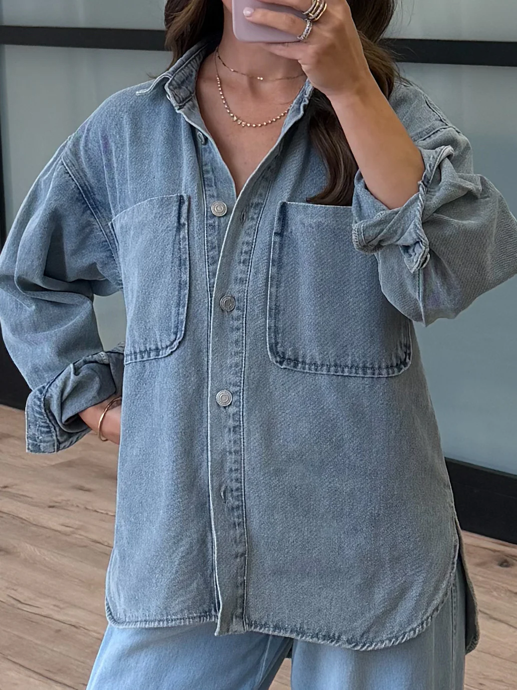 Xander Denim Shacket - Image 4